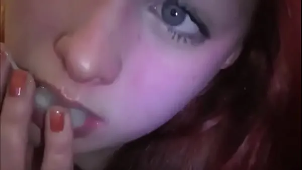 XXX Married redhead playing with cum in her mouth Video baharu