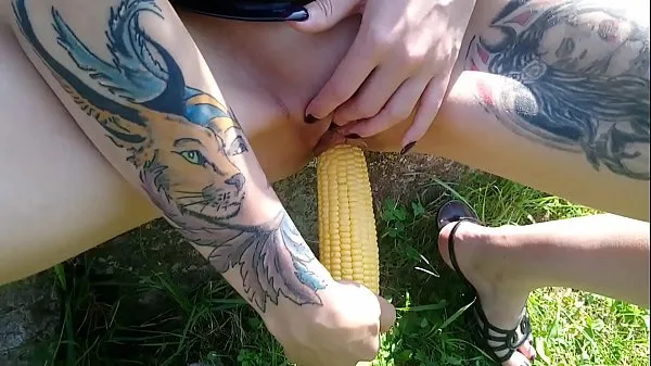 XXX Lucy Ravenblood fucking pussy with corn in public new Videos