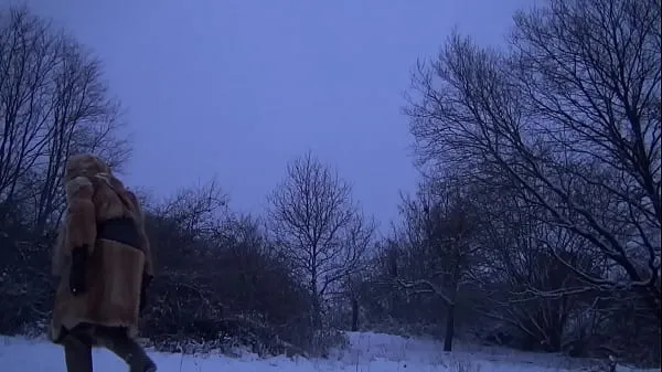 XXX Bitch in the snow with long rubberboots on the feet new Videos