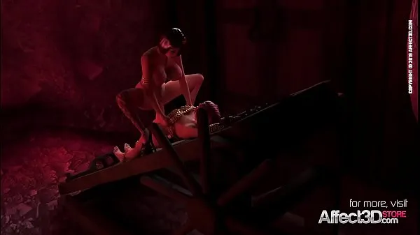 XXX Big tits vampire gives a blowjob to the bondaged futanari babe in a 3d animation new Videos