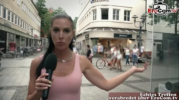 XXX German milf pick up guy at street casting for fuck novih videoposnetkov