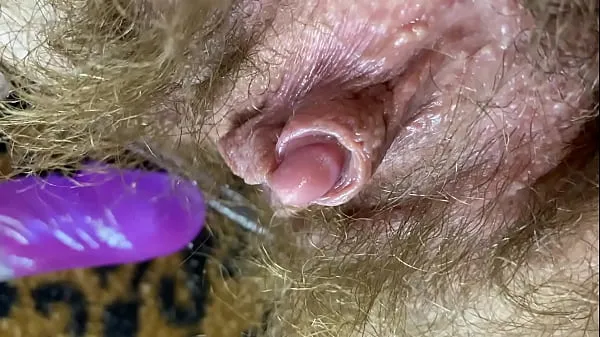 XXX Bunny vibrator test masturbation POV closeup erected big clit wet orgasm hairy pussy नए वीडियो