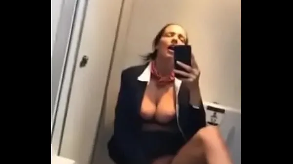 XXX Stewardess masturbates in plane loo new Videos