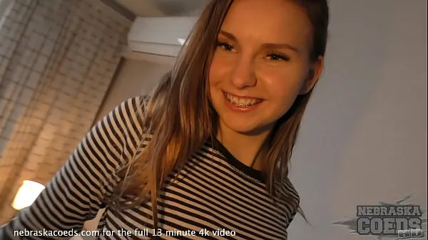 XXX new girl 19yo with braces first time in studio new Videos
