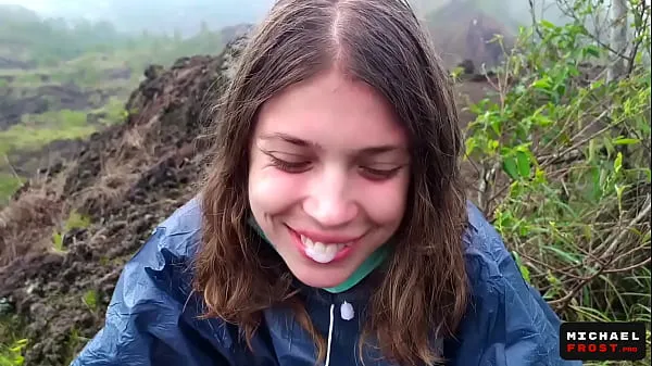XXX The Riskiest Public Blowjob In The World On Top Of An Active Bali Volcano - POV new Videos